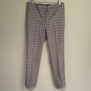 Ann Taylor Gray Plaid Ankle Slim Dress Pants